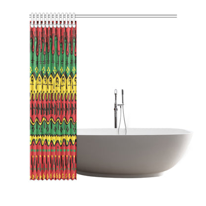 Rasta Pattern Print Design A01 Shower Curtain