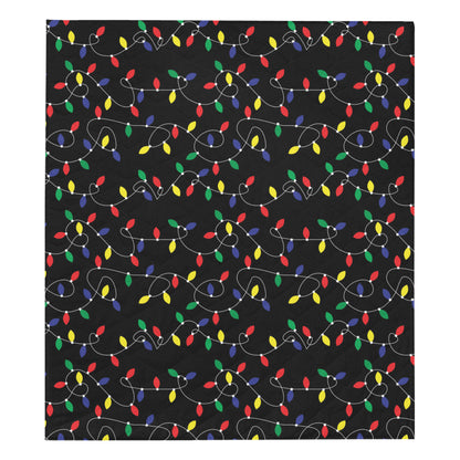 Christmas Light Pattern Print Design 04 Premium Quilt
