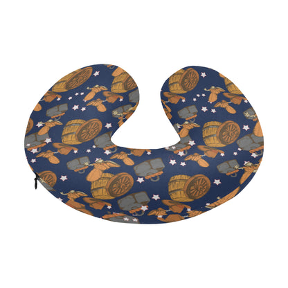 Cowboy Pattern Print Design 03 U-Shaped Travel Neck Pillow