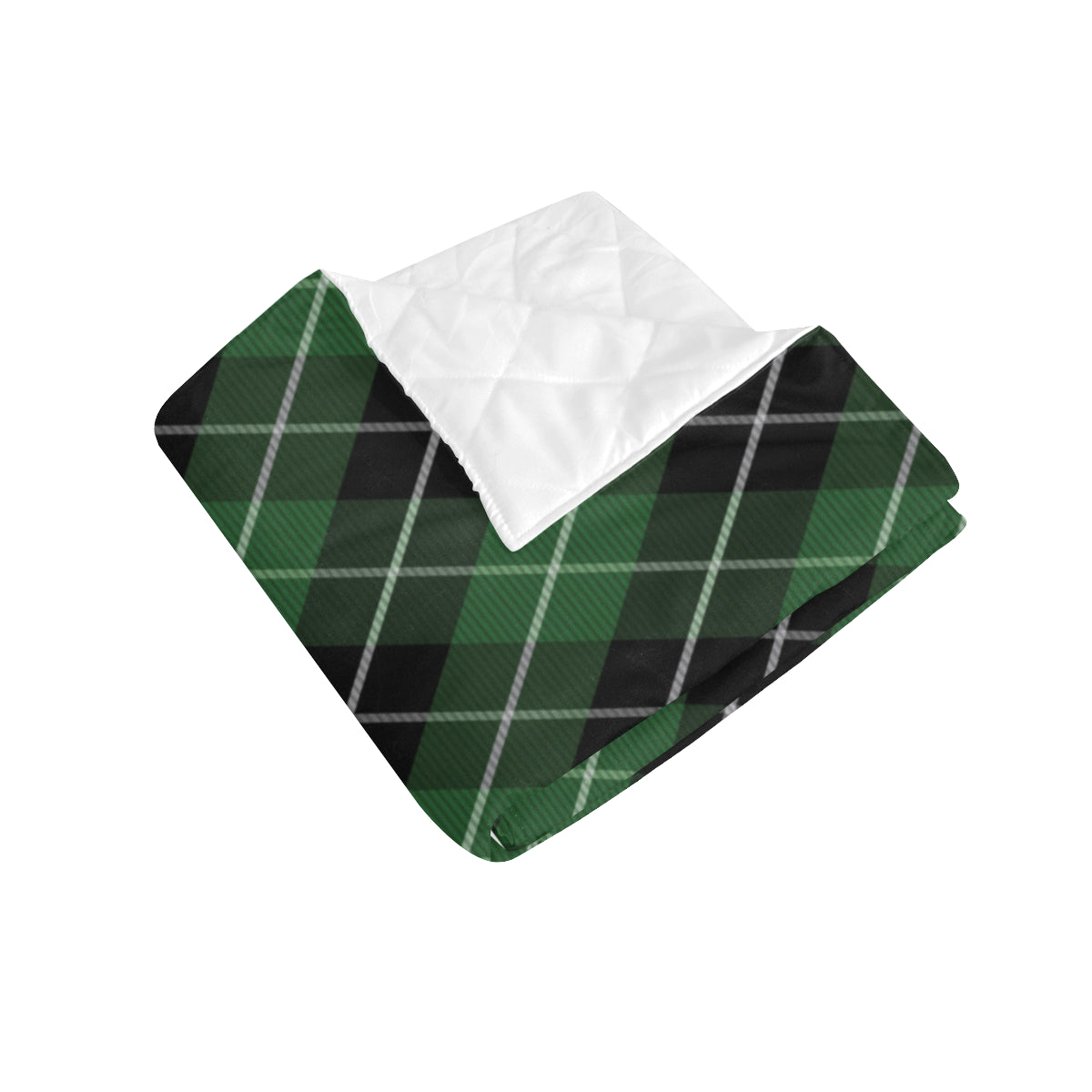 Plaid Green Pattern Print Design A05 Premium Quilt