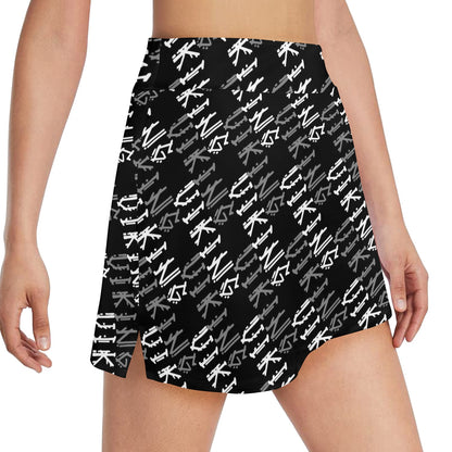 Vikings Print Design LKS306 17" Golf & Pickleball Skort with Pockets