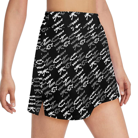 Vikings Print Design LKS306 17" Golf & Pickleball Skort with Pockets