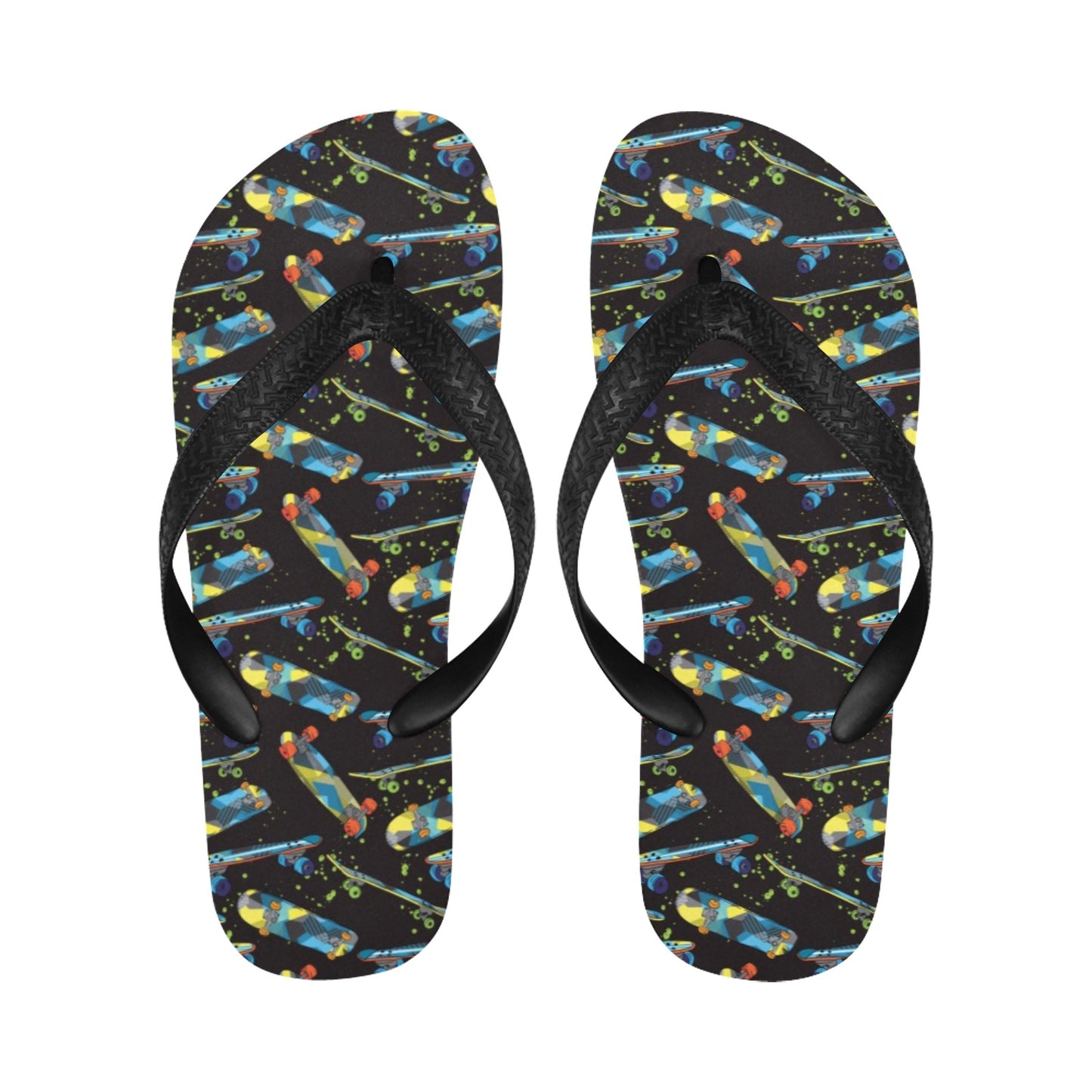 Skateboard Print Design LKS305 Flip Flops
