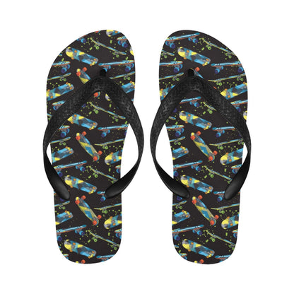 Skateboard Print Design LKS305 Flip Flops