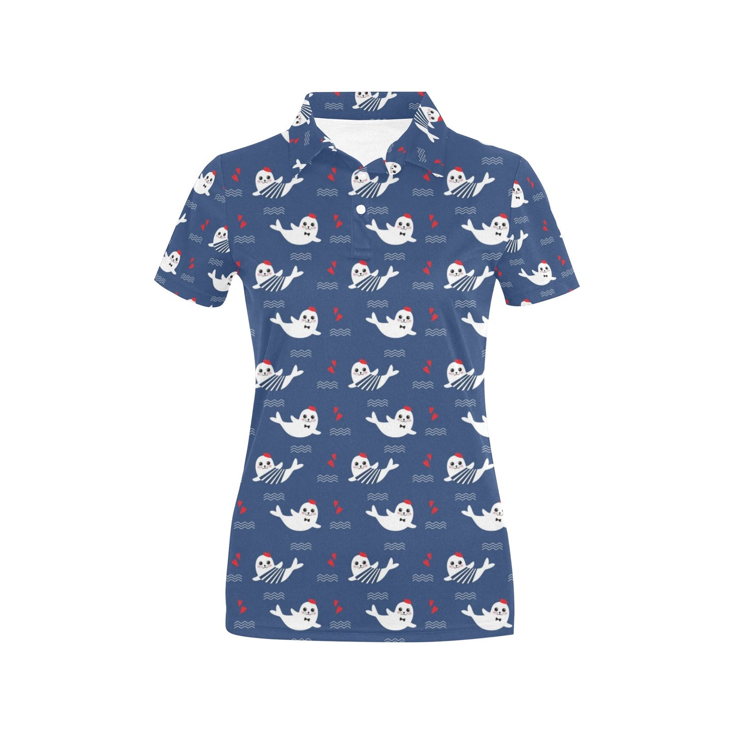 Sea Lion Print Design LKS403 Women's Polo Shirt
