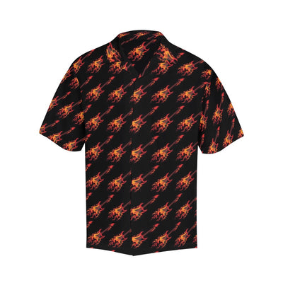 Electric Guitar Print Design LKS406 Men's Men's Hawaiian Shirt