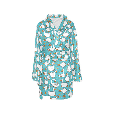 Goose Print Design LKS403 Women's Fleece Robe