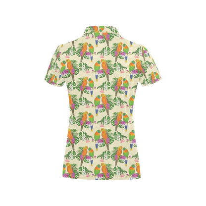 Conures Pattern Print Design 02 Women's Polo Shirt