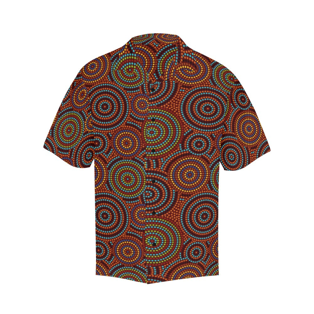 Aboriginal Print Design LKS403 Men's Men's Hawaiian Shirt