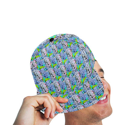 Elephant Art color Print Pattern Snapback Cap