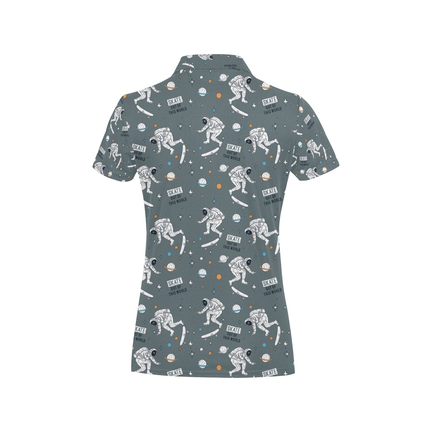 Skateboard Print Design LKS306 Women's Polo Shirt