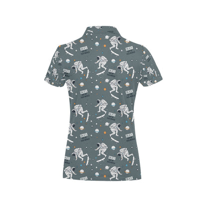 Skateboard Print Design LKS306 Women's Polo Shirt