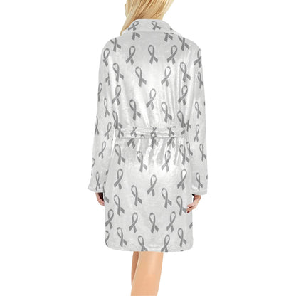 Brain cancer Pattern Print Design 01 Women's Fleece Robe