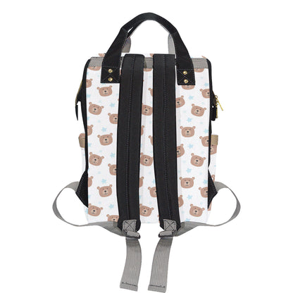 Bear Pattern Print Design BE02 Diaper Bag Backpack