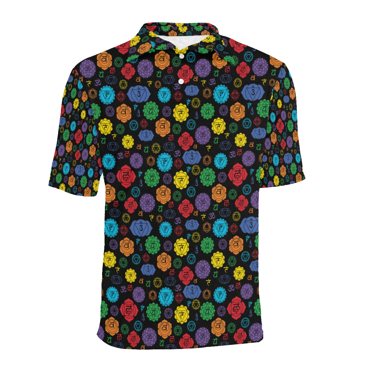 Chakra Pattern Print Design 01 Men Polo Shirt