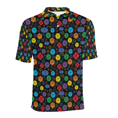 Chakra Pattern Print Design 01 Men Polo Shirt