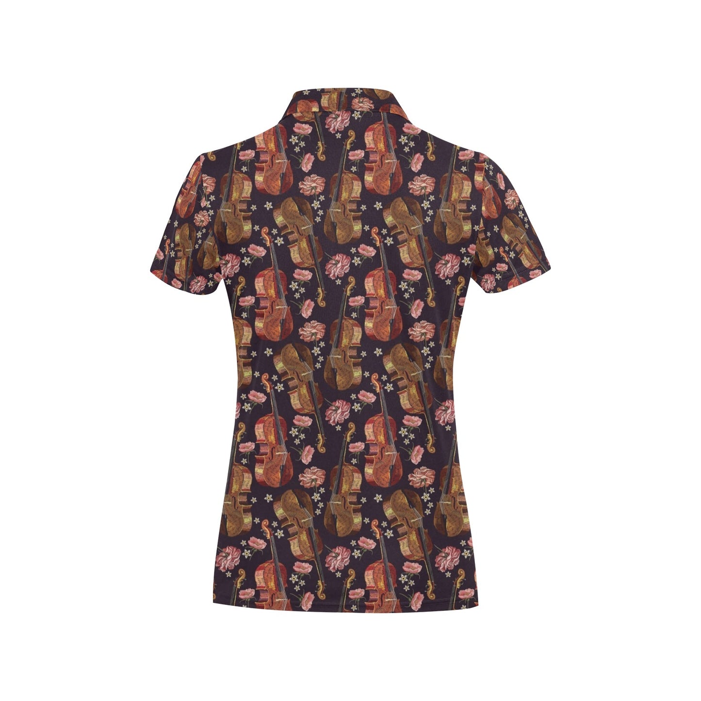 Violin Print Design LKS402 Women's Polo Shirt