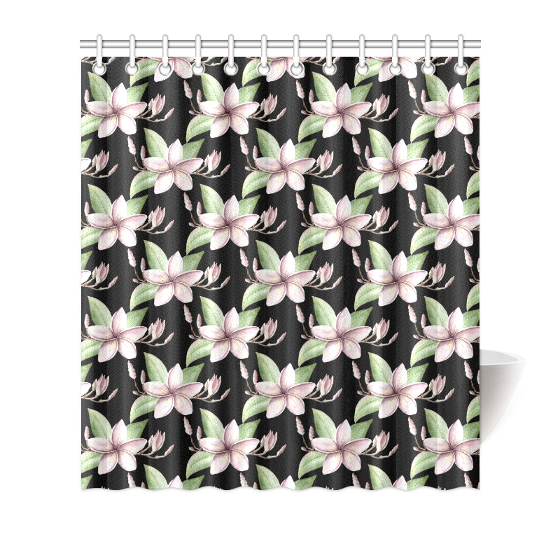 Plumeria Pattern Print Design PM02 Shower Curtain