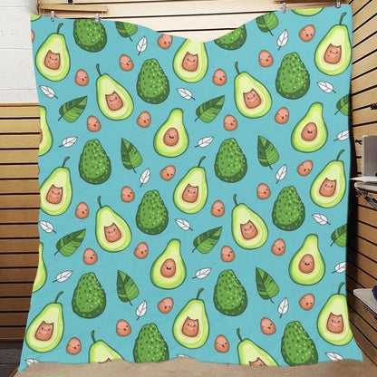 Avocado Pattern Print Design AC05 Premium Quilt