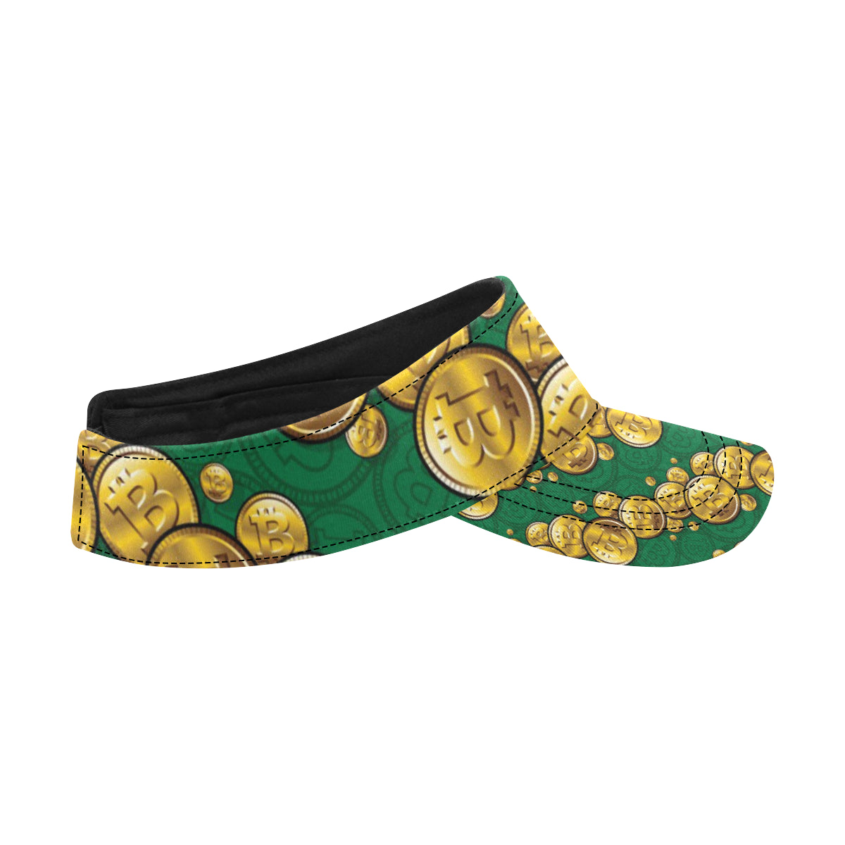 Bitcoin Pattern Print Design DO02 Unisex Sun Visor