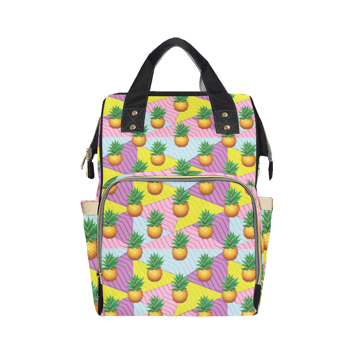 Pineapple Pattern Print Design PP05 Diaper Bag Backpack