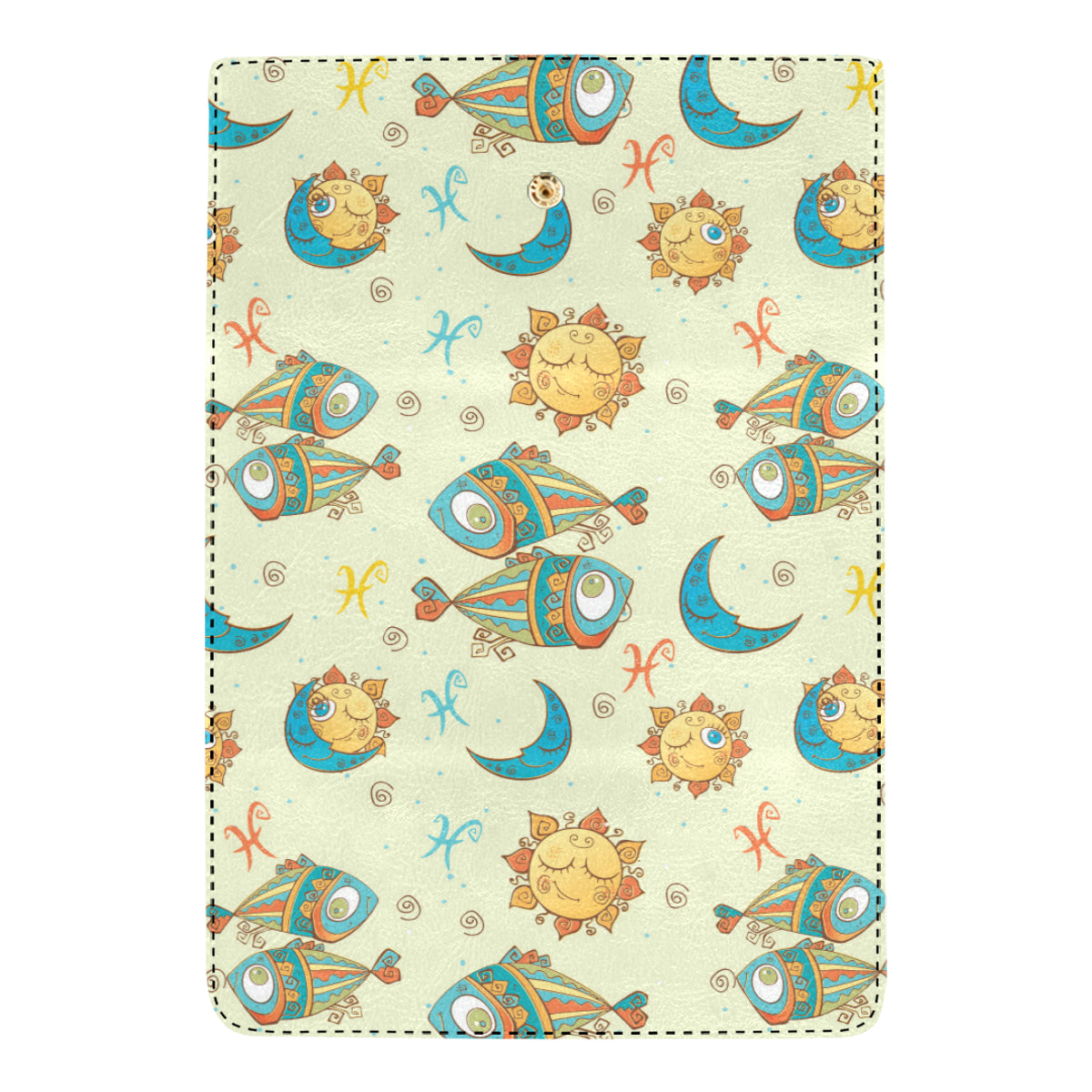 Pisces Pattern Print Design A03 Women's Trifold Wallet