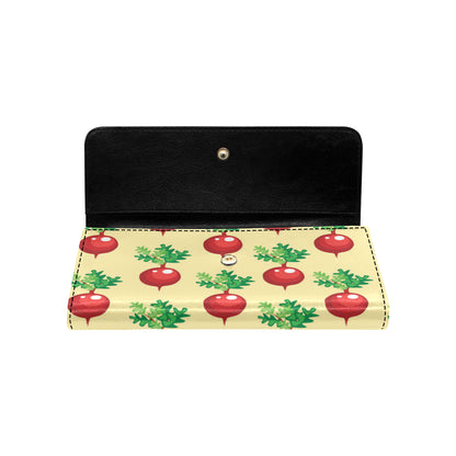 Radish Pattern Print Design A02 Women's Trifold Wallet