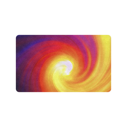 Vortex Twist Swirl Flame Themed Rubber Doormat