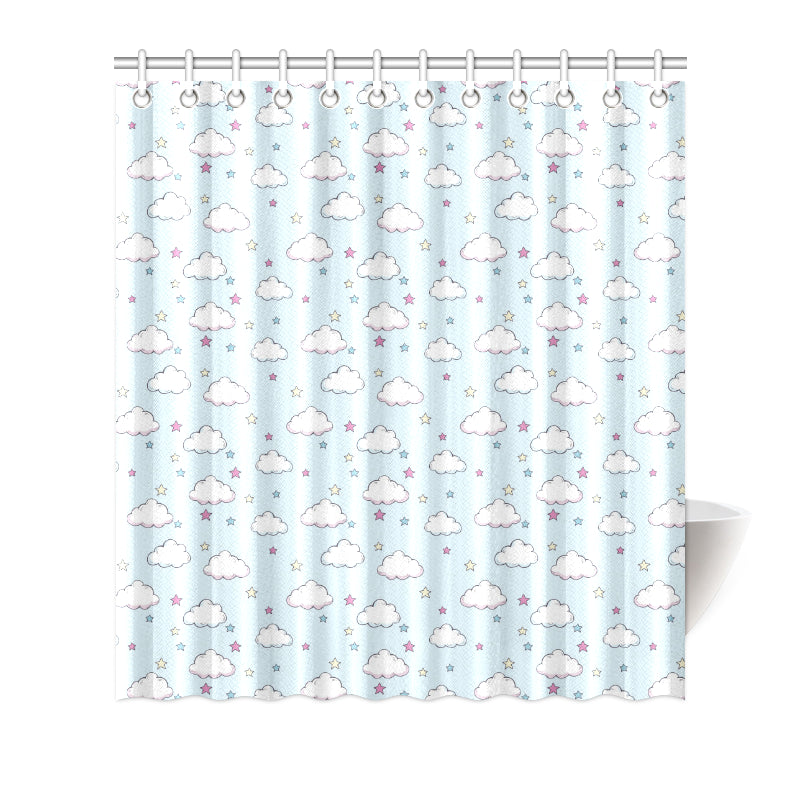 Cloud  Pattern Print Design 01 Shower Curtain