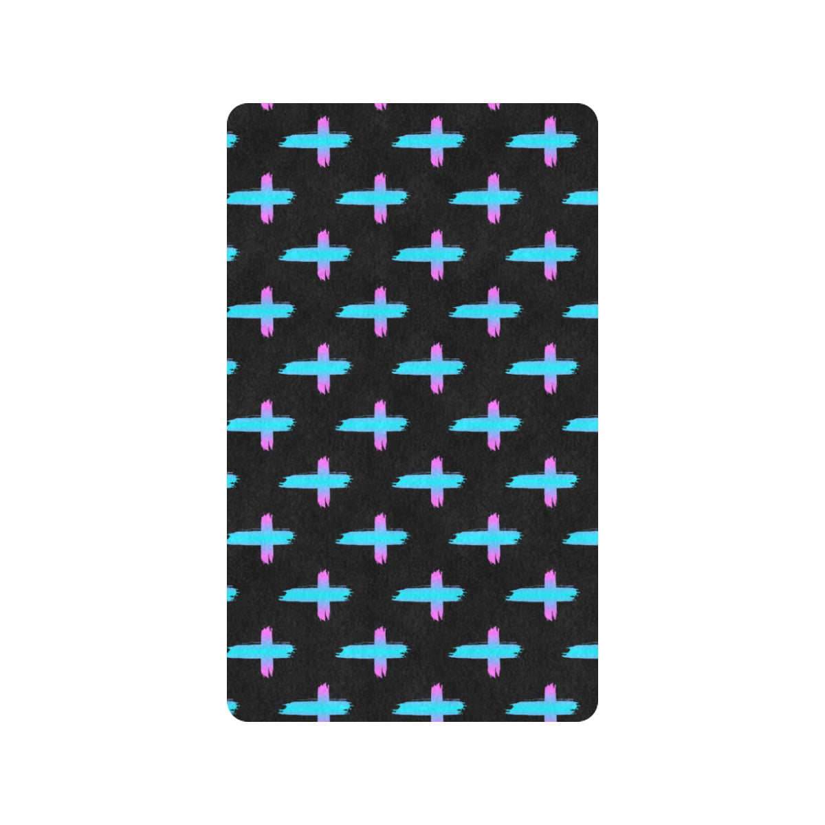 Christian Cross neon Pattern Rubber Doormat