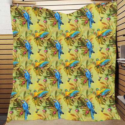 Parrot Pattern Print Design A02 Premium Quilt