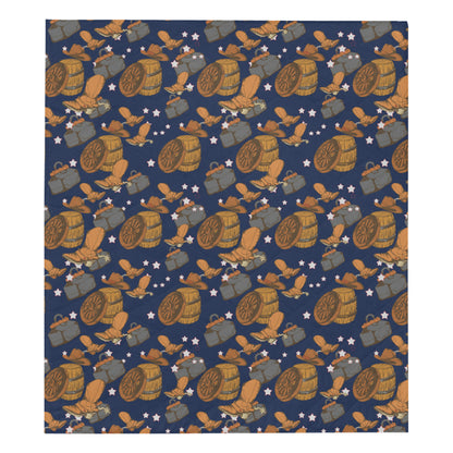 Cowboy Pattern Print Design 03 Premium Quilt