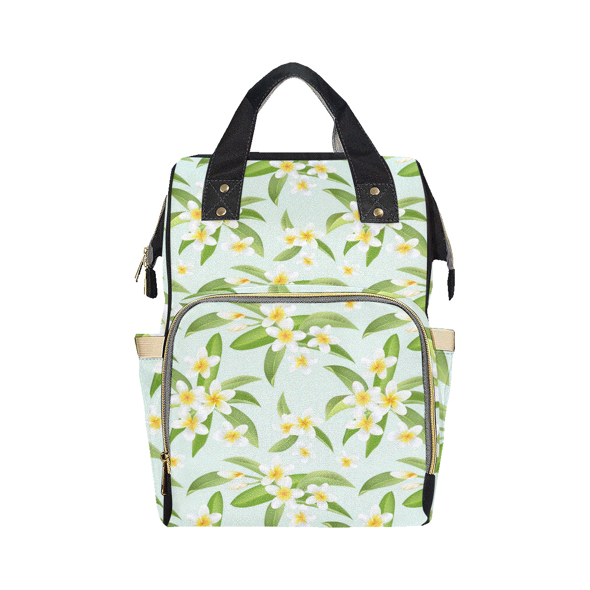 Yellow Plumeria Pattern Print Design PM024 Diaper Bag Backpack