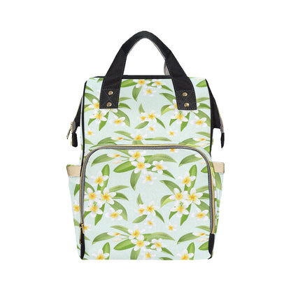 Yellow Plumeria Pattern Print Design PM024 Diaper Bag Backpack