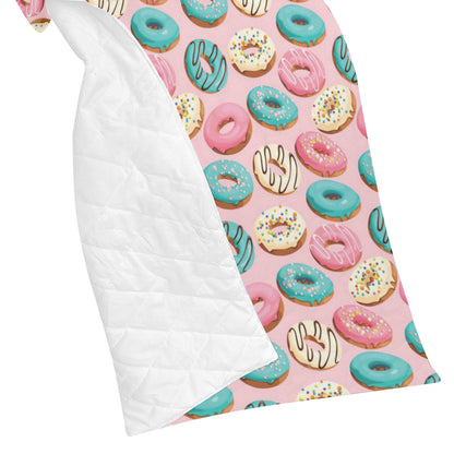 Donut Pattern Print Design DN06 Premium Quilt