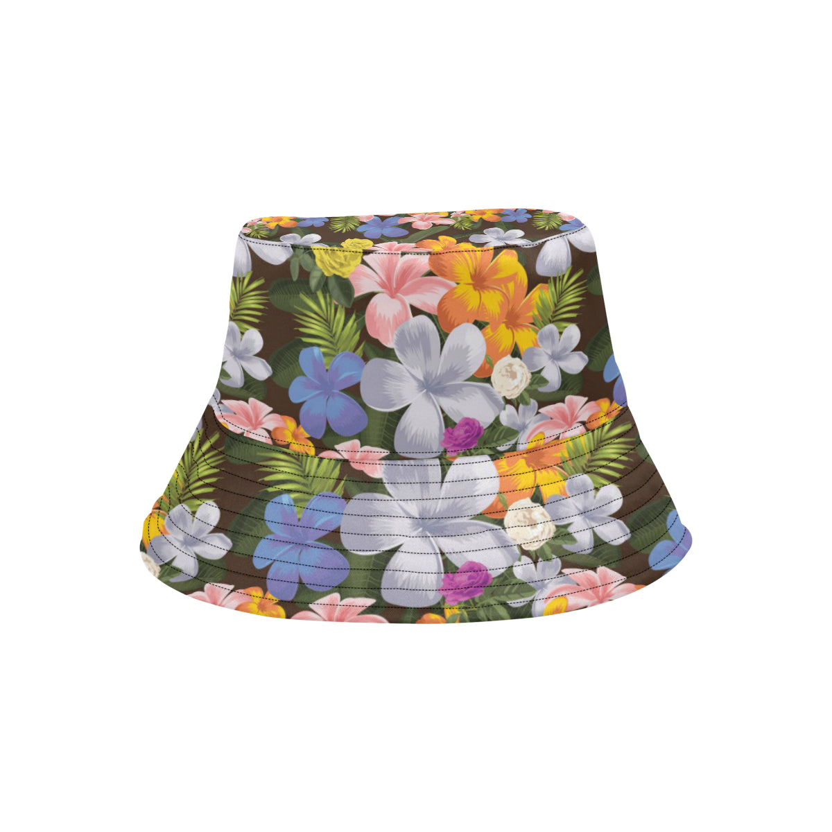 Plumeria Pattern Print Design PM03 Unisex Bucket Hat