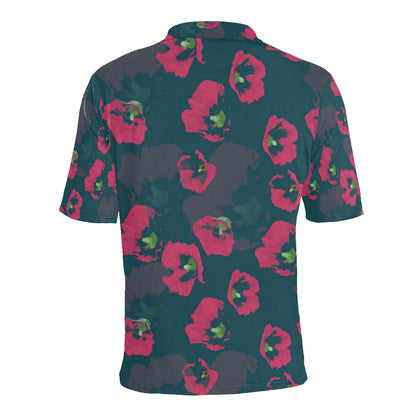 Morning Glory Pattern Print Design 01 Men Polo Shirt