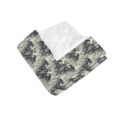 Bat Tribal Pattern Print Design 06 Premium Quilt
