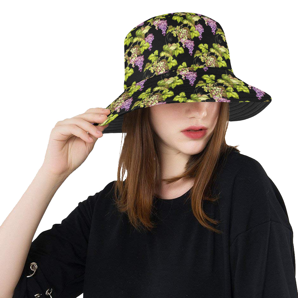 Grape Pattern Print Design GP04 Unisex Bucket Hat
