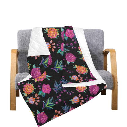 Marigold Pattern Print Design MR02 Premium Quilt