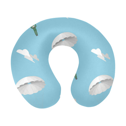 Paratrooper Pattern Print Design A02 U-Shaped Travel Neck Pillow