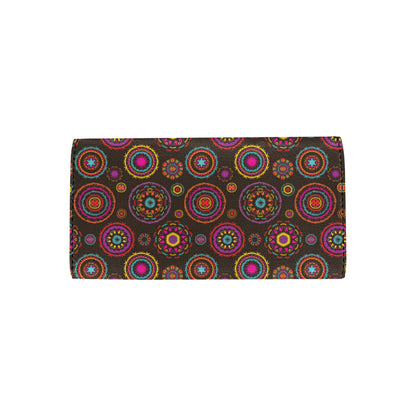 Bohemian Pattern Print Design 01 Women's Trifold Wallet