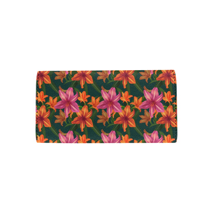 Amaryllis Pattern Print Design AL01 Women's Trifold Wallet