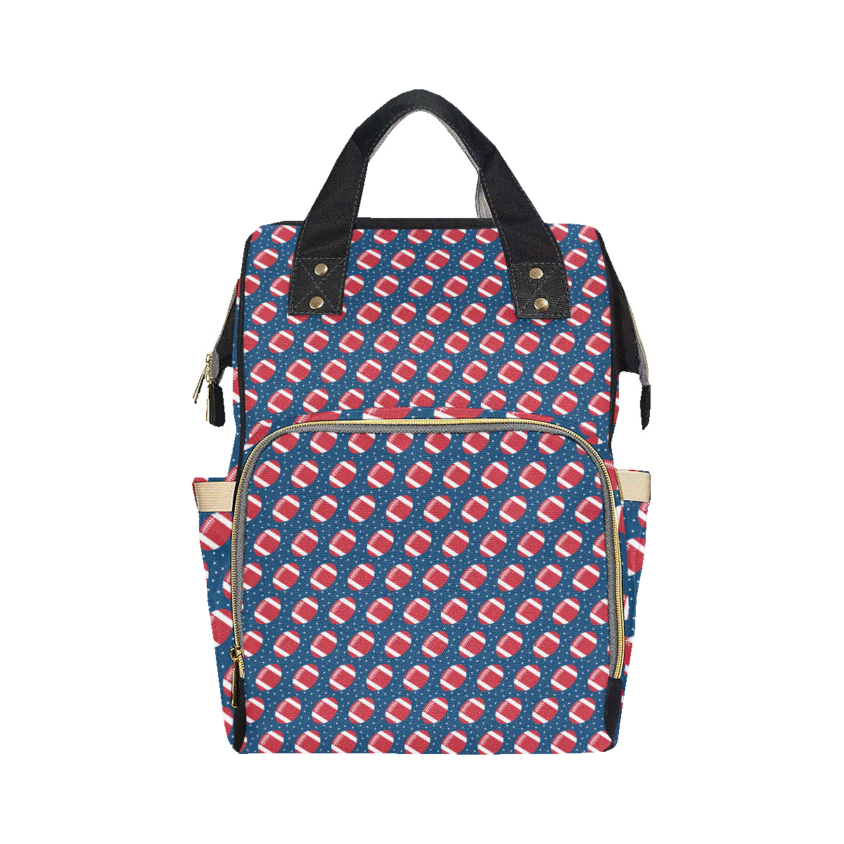 American Football Star Design Pattern Diaper Bag Backpack
