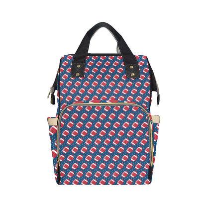 American Football Star Design Pattern Diaper Bag Backpack