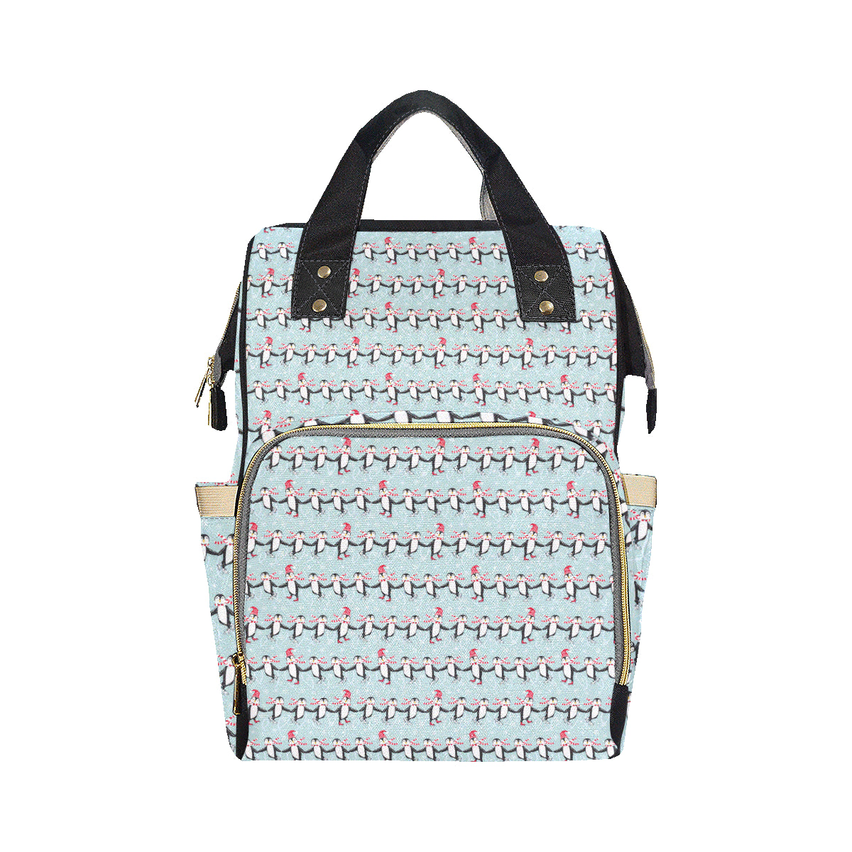 Penguin Sking Design Diaper Bag Backpack