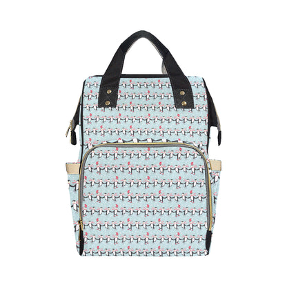 Penguin Sking Design Diaper Bag Backpack