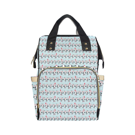 Penguin Sking Design Diaper Bag Backpack