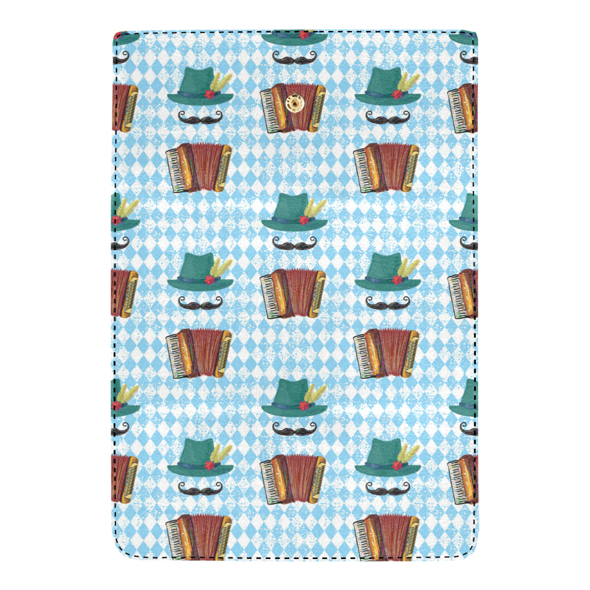 Accordion Mustache Pattern Print Design 01 Women's Trifold Wallet