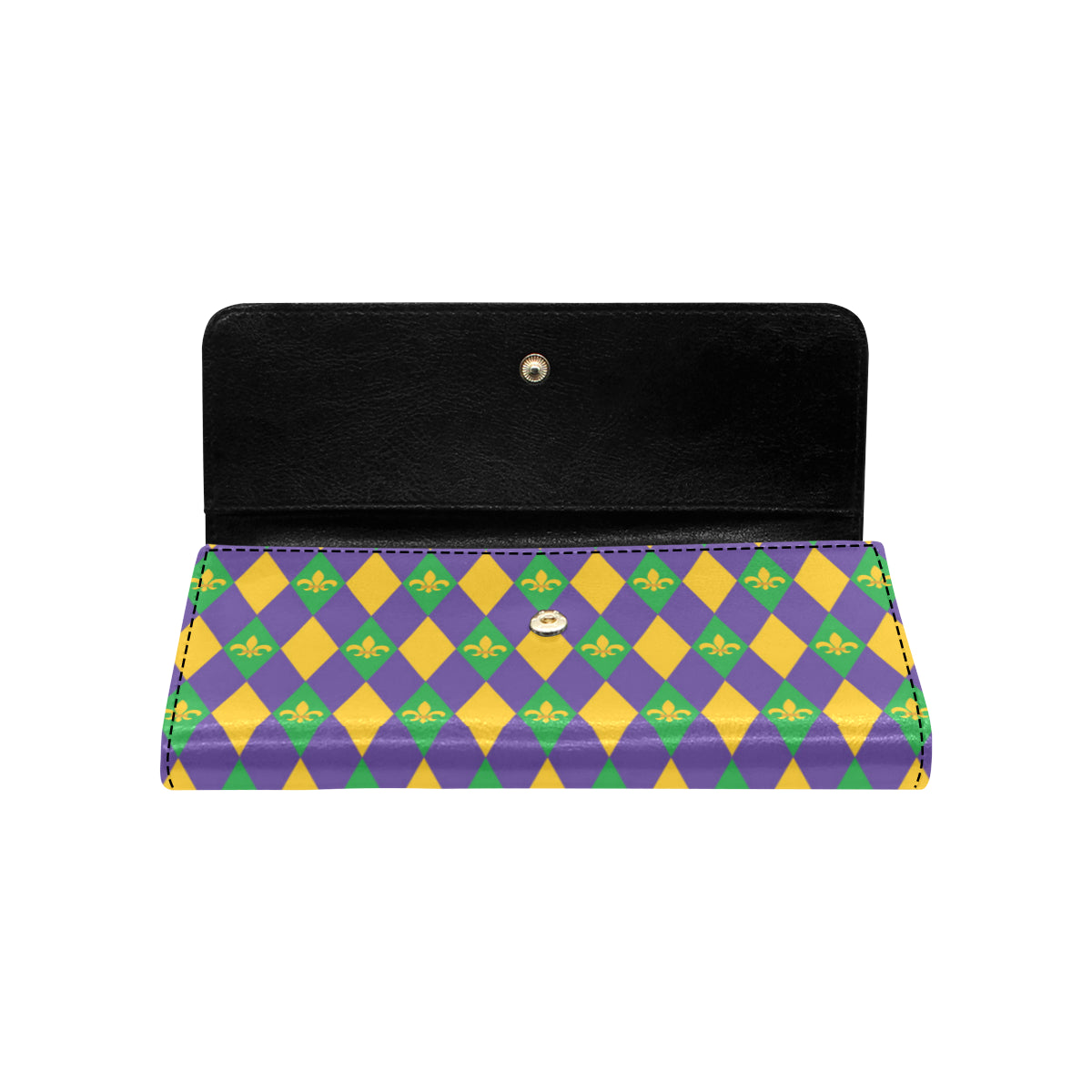 Mardi Gras Pattern Print Design 05 Women's Trifold Wallet
